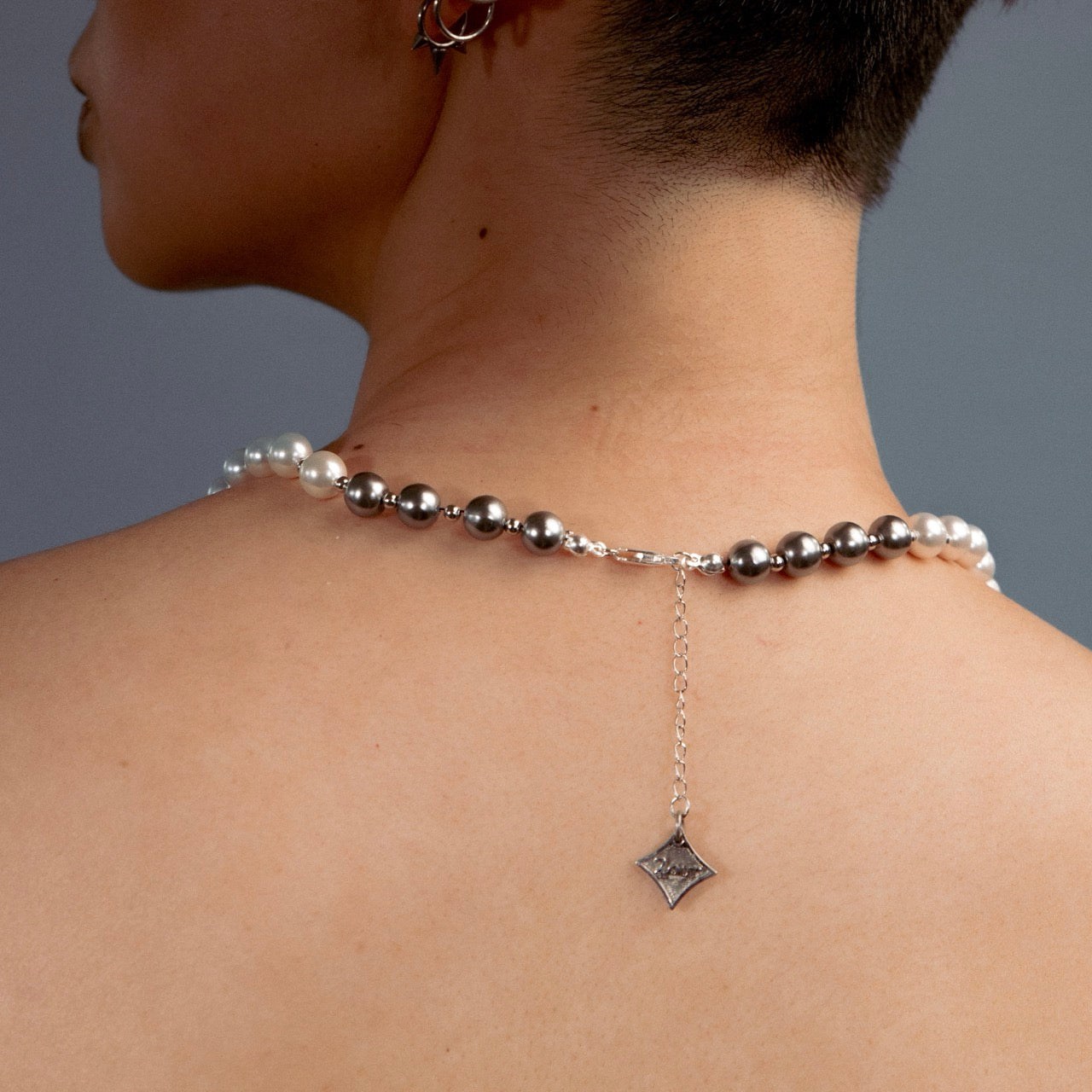 Unique Designer 24 Pearl Necklace | Elegant Two-Tone Piece